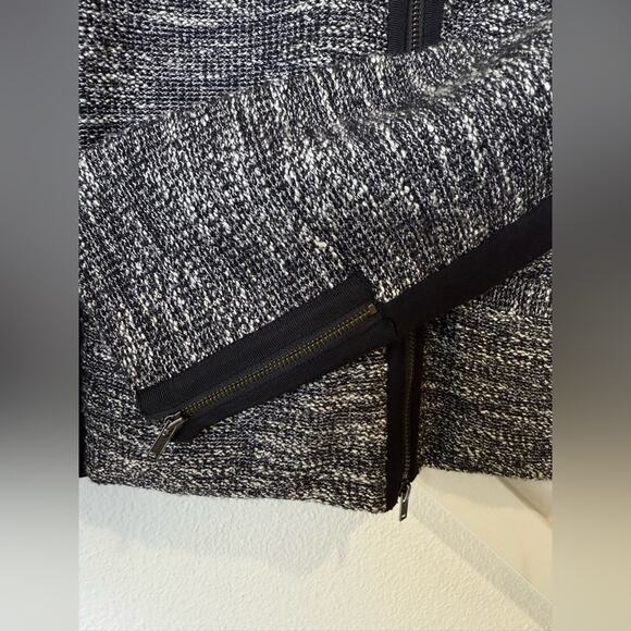 Eileen Fisher Black Tweed Zip Up Jacket With Ponte Knit Side Panels Size XL - Picture 4 of 14